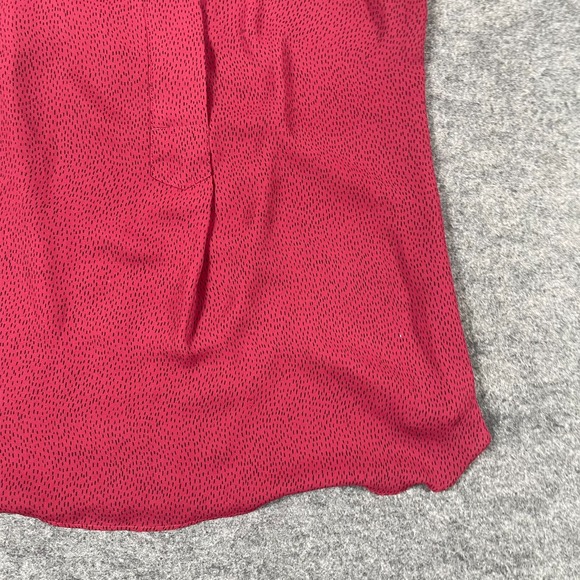 Loft Top Womens Extra Small XS Purple AOP Henley Sleeveless Lightweight Casual - Picture 7 of 11